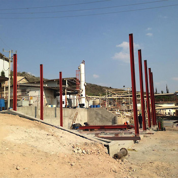 May 22nd, 2016, First building columns erected.